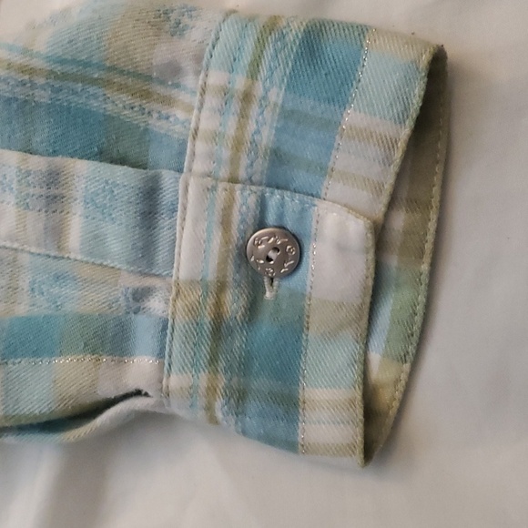 Alfred Dunner Womens Button Down Collar Long Sleeve Plaid Top - Picture 9 of 12